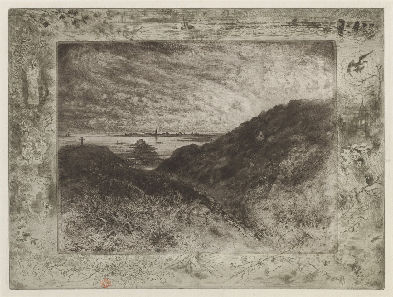 Klippan: Saint-Malo Bay av Felix Hilaire Buhot