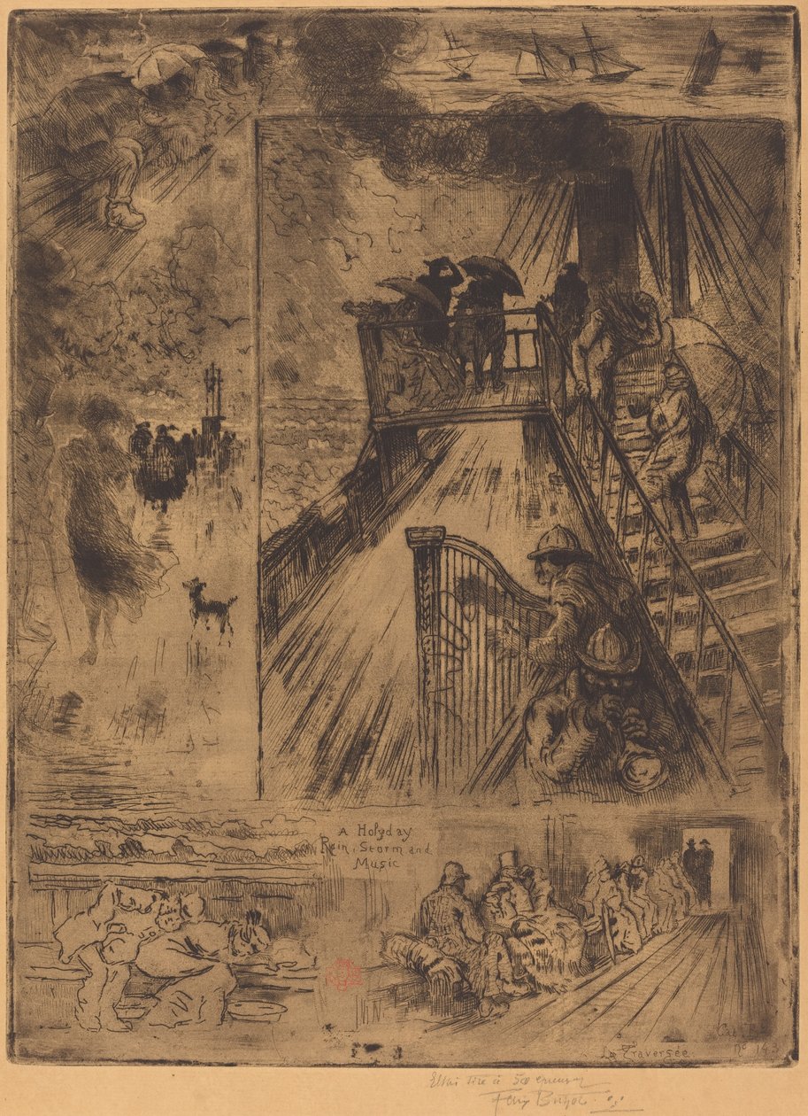 Passagen Passagen, 1879-1885. av Felix Hilaire Buhot