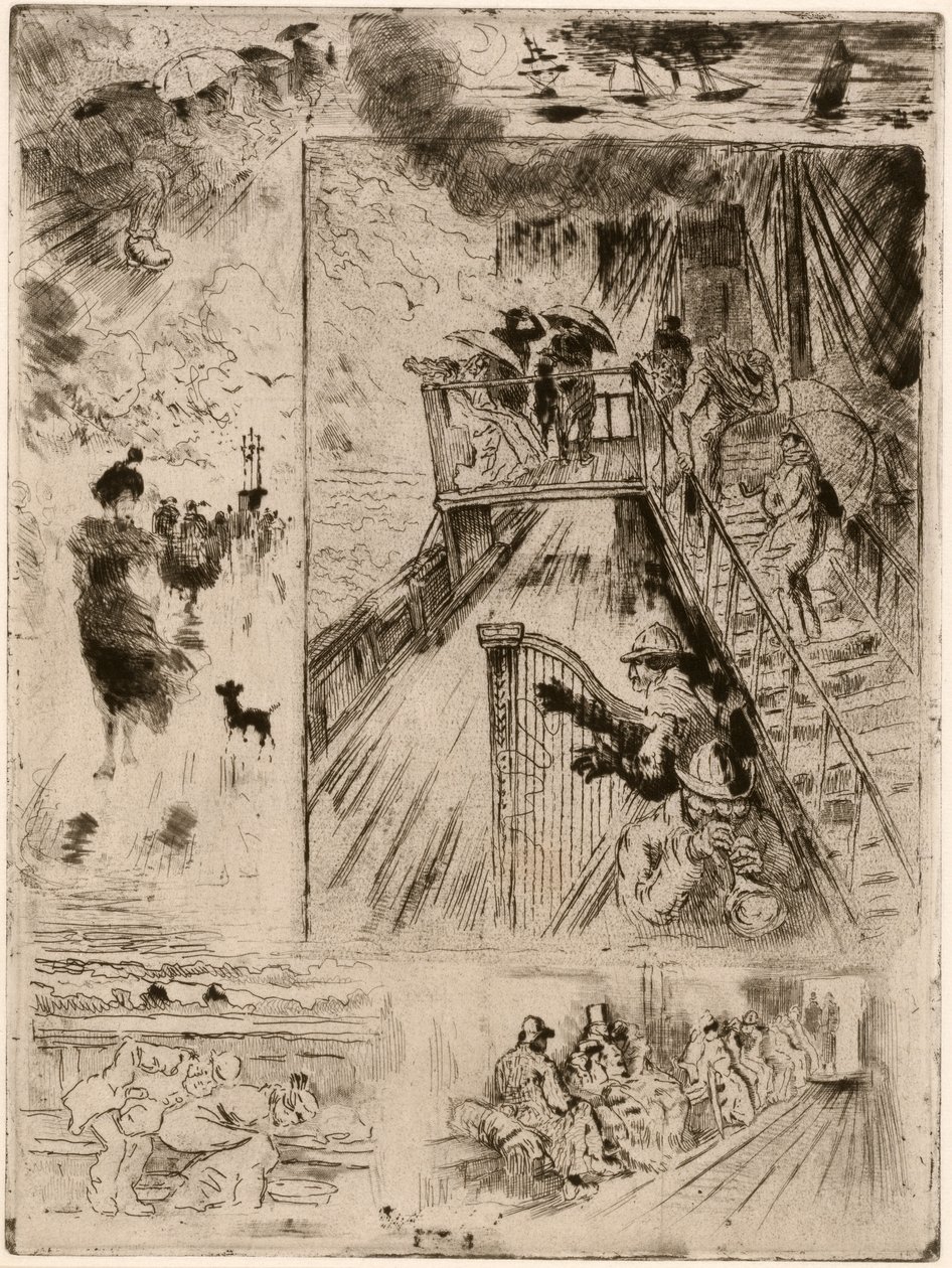 Passagen Passagen, 1879-1885. av Felix Hilaire Buhot