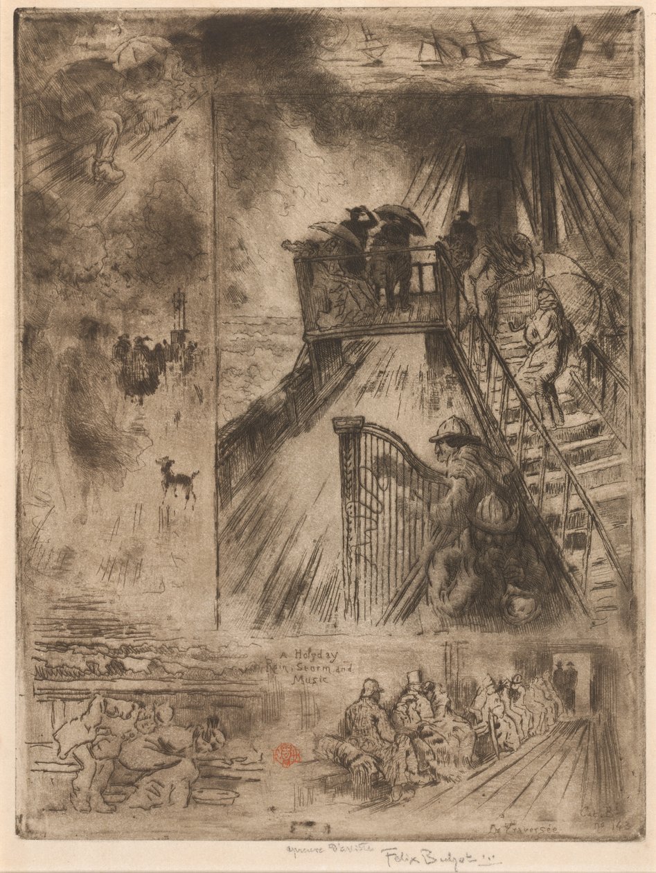 Passagen Passagen, 1879-1885. av Felix Hilaire Buhot