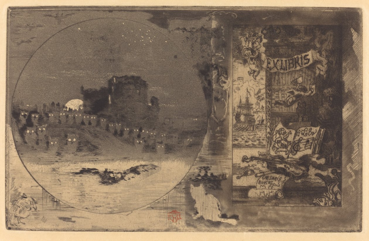 Le Château des hiboux Ugglornas slott, 1877-1887. av Felix Hilaire Buhot