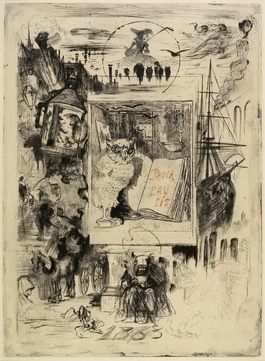 Le Hibou (Ugglan), 1883 av Felix Hilaire Buhot