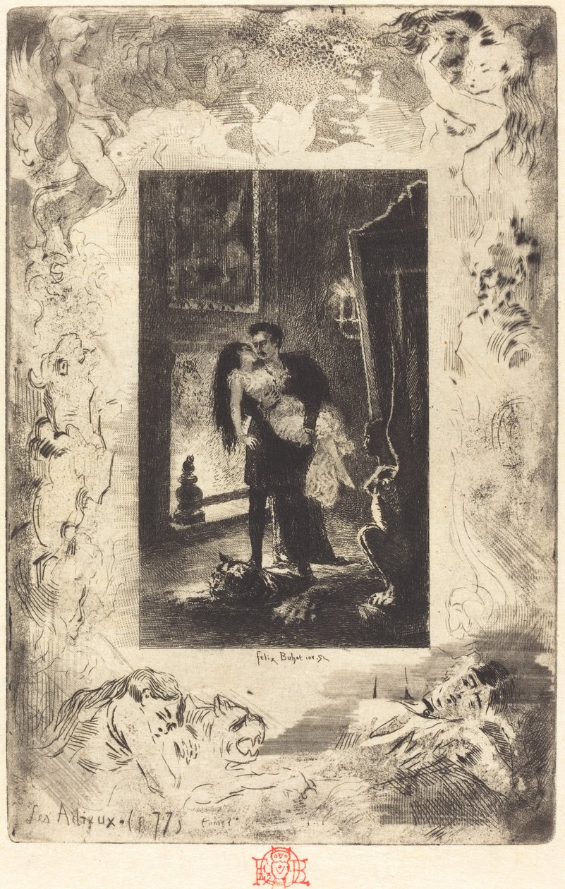Farväl avskedet, 18791880. av Felix Hilaire Buhot