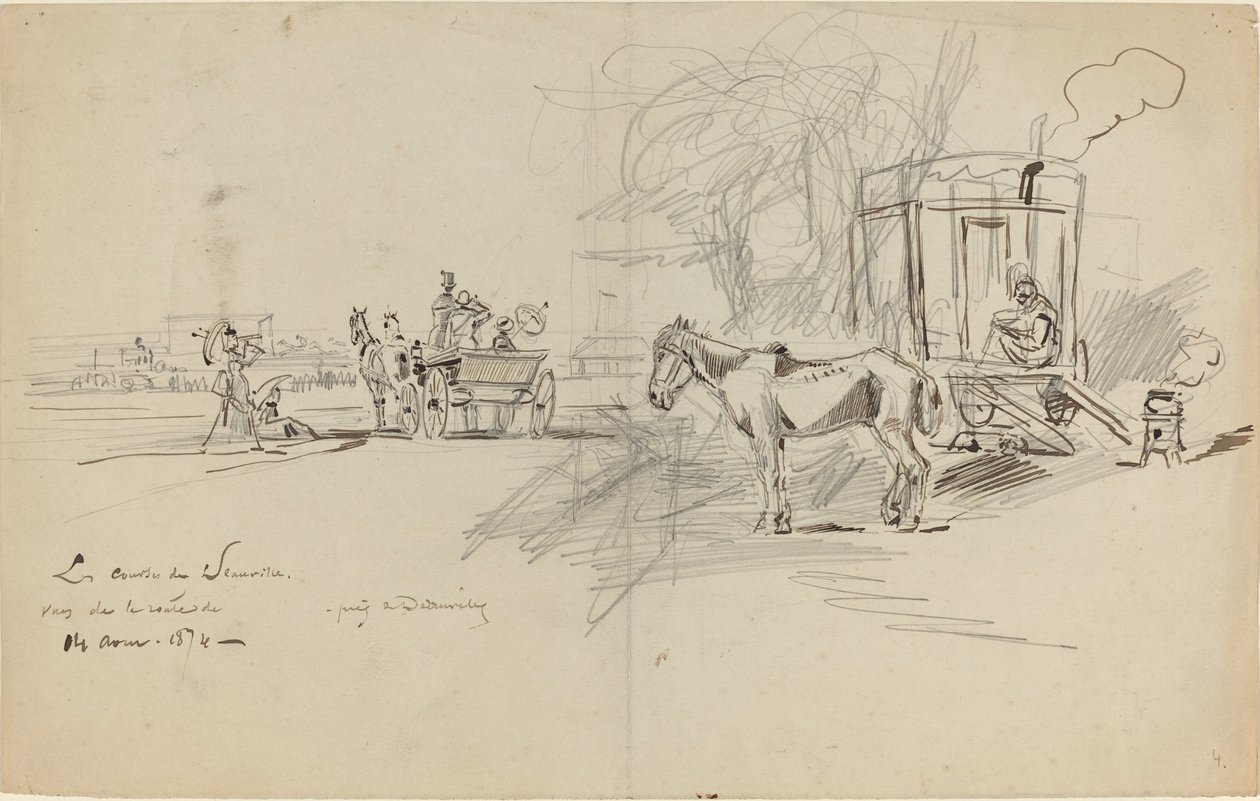 Deauvilleloppen, 1874. av Felix Hilaire Buhot