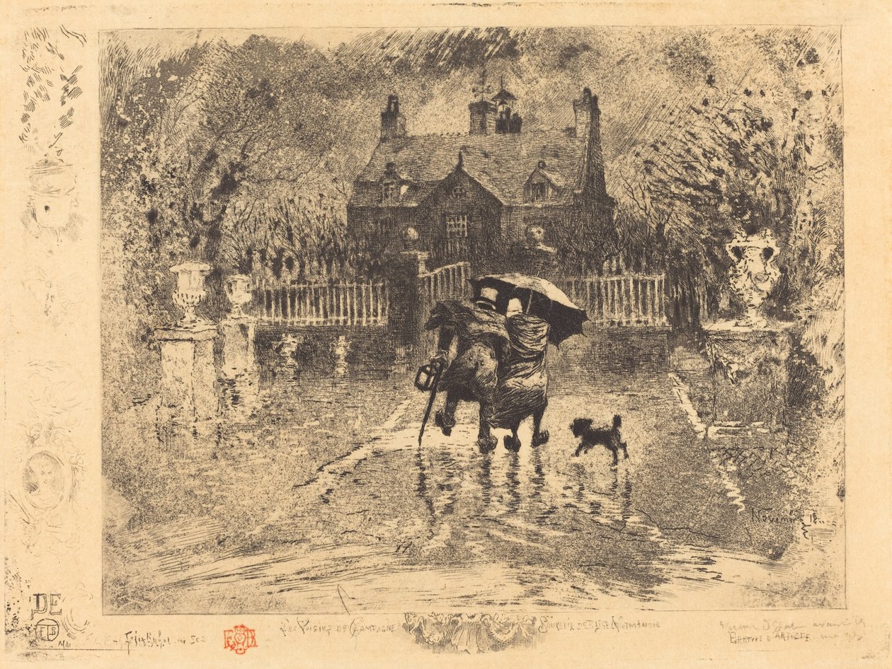 Country Neighbors Country Neighbors, 18791880. av Felix Hilaire Buhot
