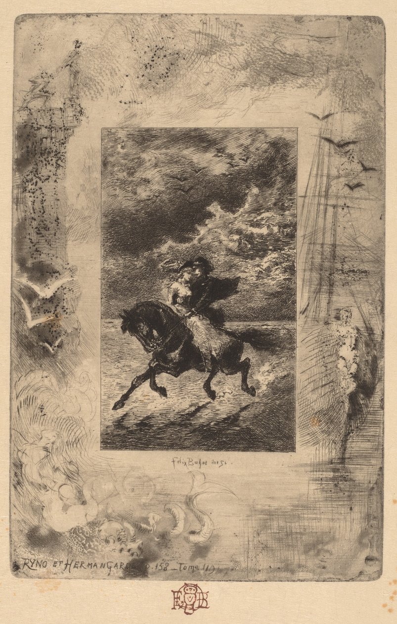 Ryno och Hermangarde Ryno och Hermangarde, 1847-1898. av Felix Hilaire Buhot