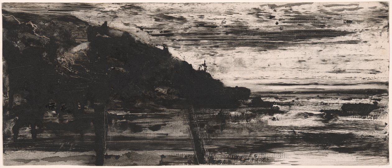 Havslandskap vid Dinard av Felix Hilaire Buhot