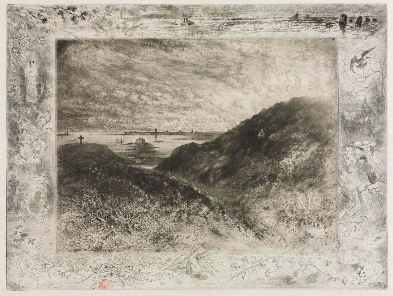 Klippan, Saint Malobukten, 1886-1890. av Felix Hilaire Buhot