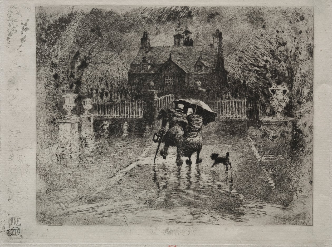 Landets grannar, 1879-1880. av Felix Hilaire Buhot