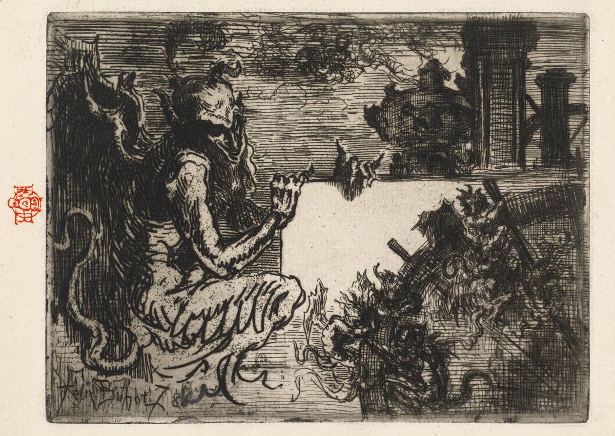Demonskrivaren av Felix Hilaire Buhot
