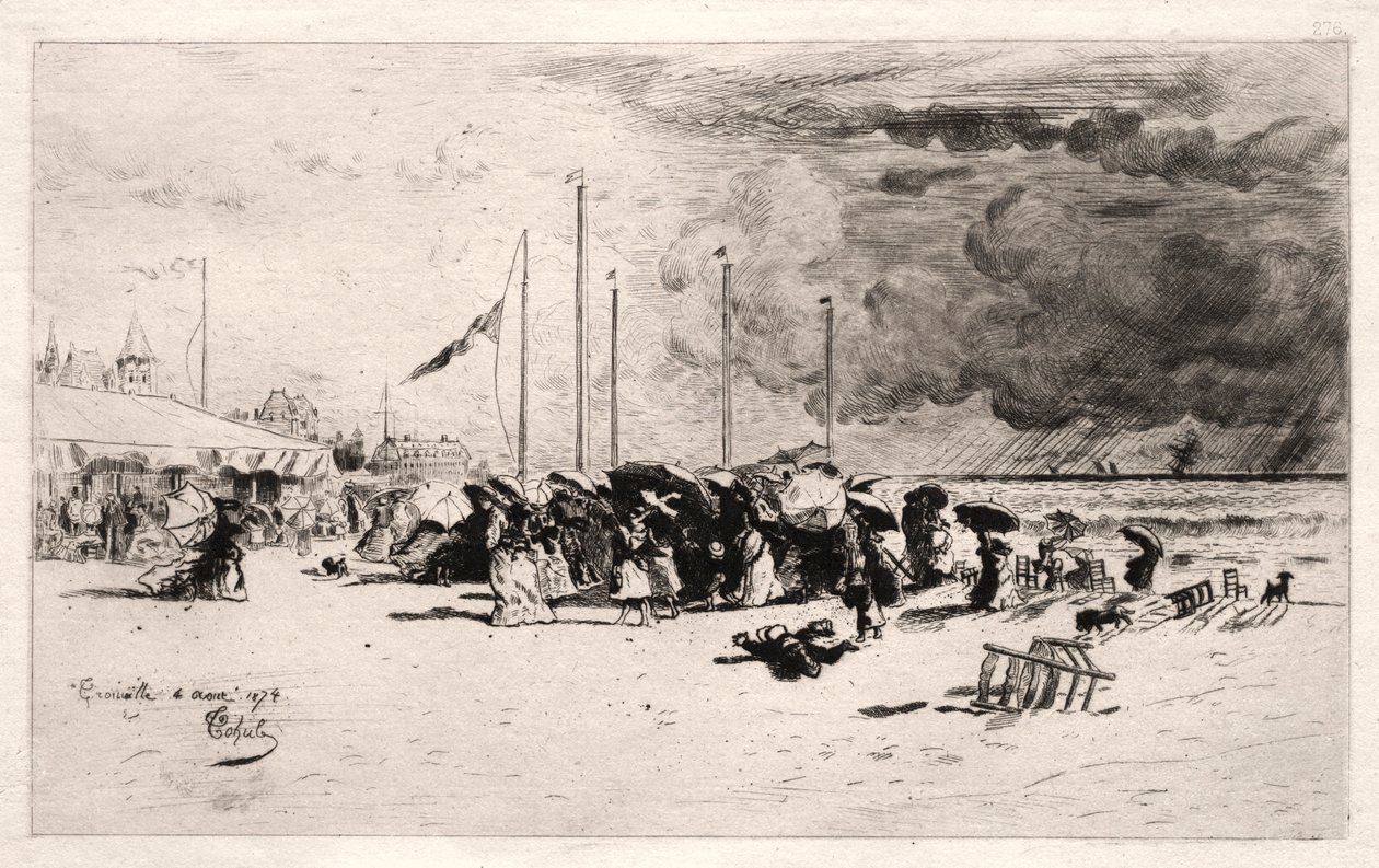Squallen i Trouville, 1874. av Felix Hilaire Buhot
