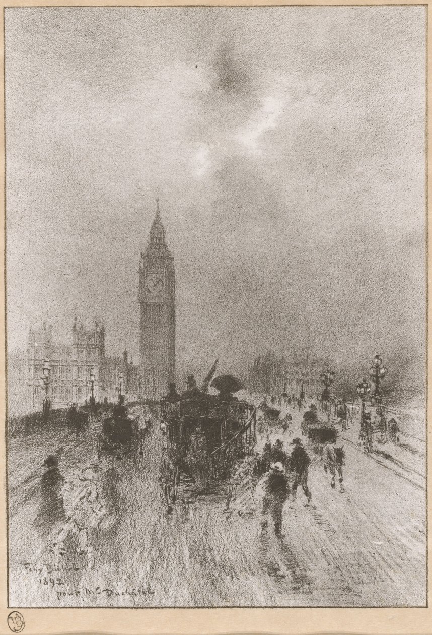Victoria Clock Tower London av Felix Hilaire Buhot