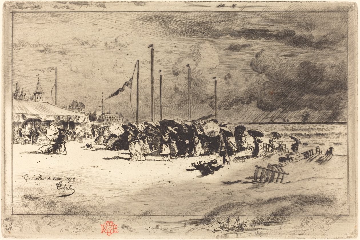 Squall vid Trouville av Felix Hilaire Buhot