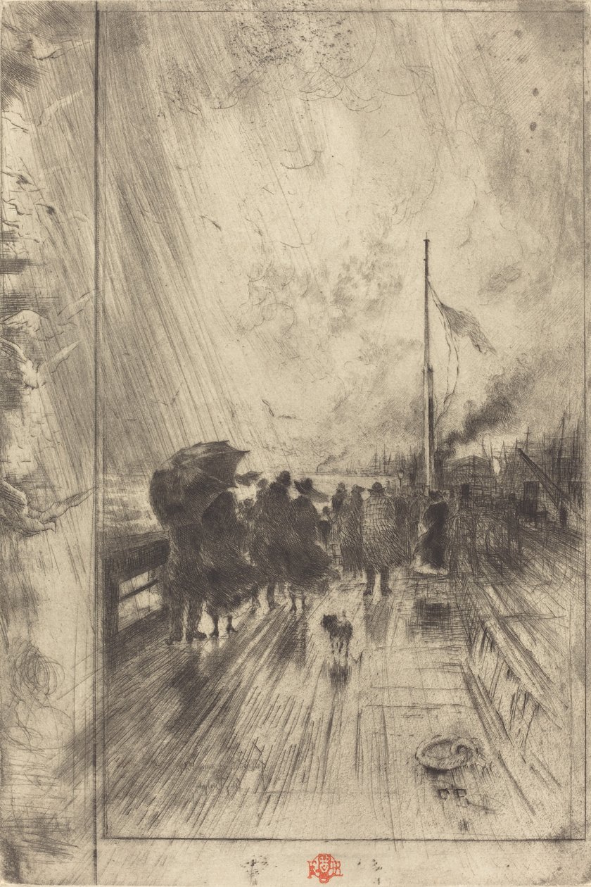En pir i England, 1879. av Felix Hilaire Buhot