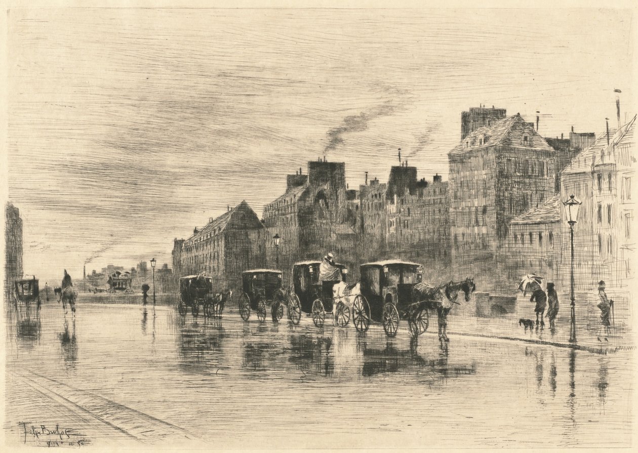 En vintermorgon på Quai de l