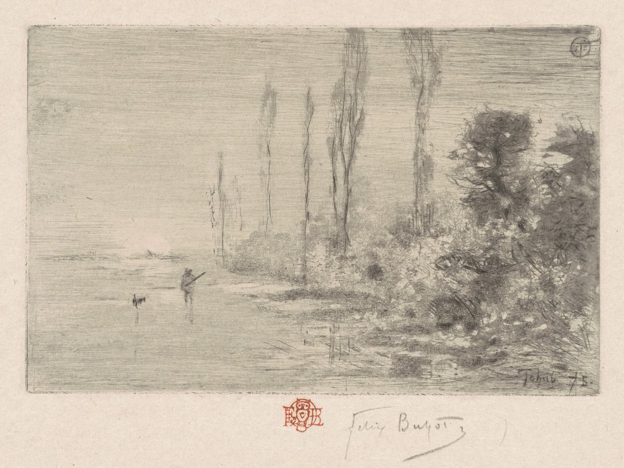 En höstmorgon hösteftermiddag, 1875. av Felix Hilaire Buhot