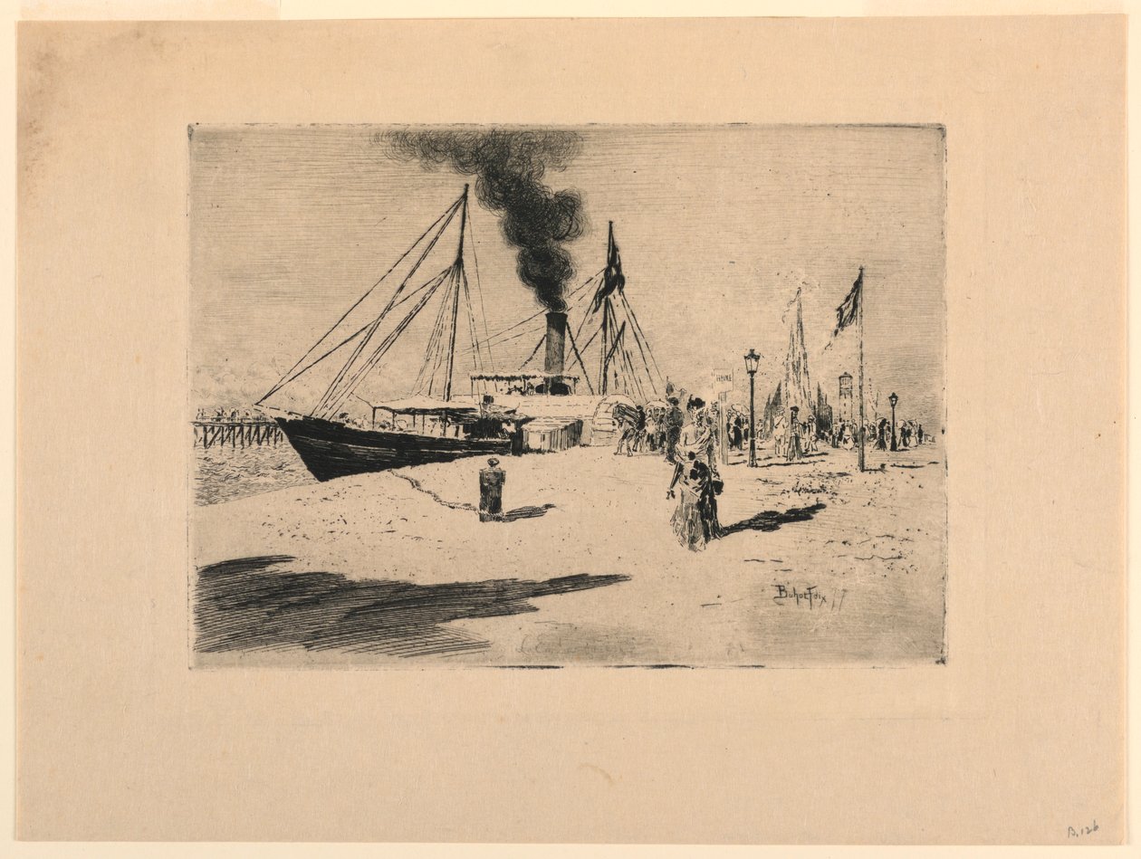 Kastade på Trouville av Felix Hilaire Buhot