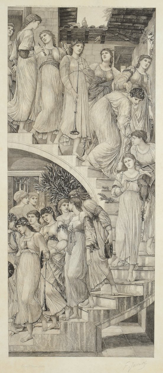 The Golden Stairs, efter Sir Edward Coley Burne-Jones av Felix Jasinski