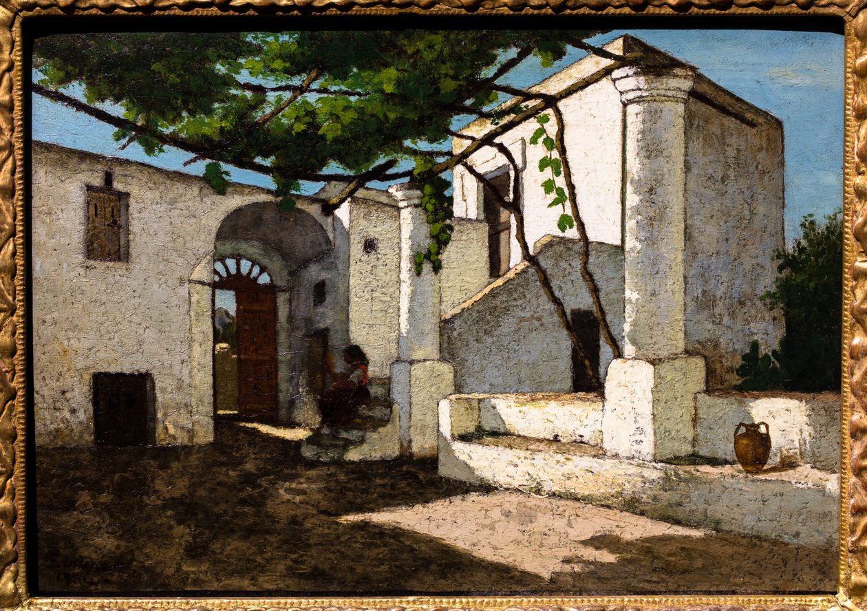 Innergård till ett hus på Capri av Felix Lionnet