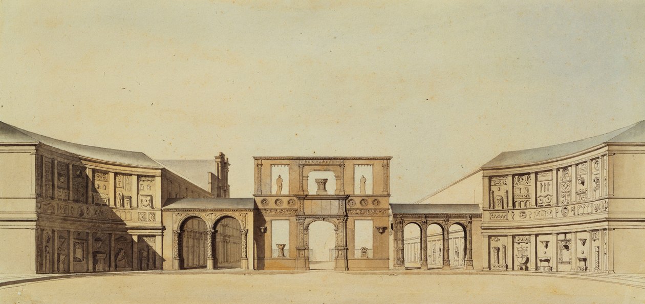Innergården till Ecole des Beaux-Arts, Paris, av Felix Louis Jacques Duban