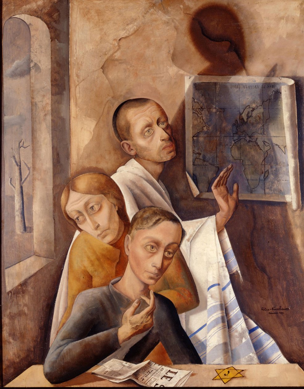 Självporträtt gömt, 1944 av Felix Nussbaum