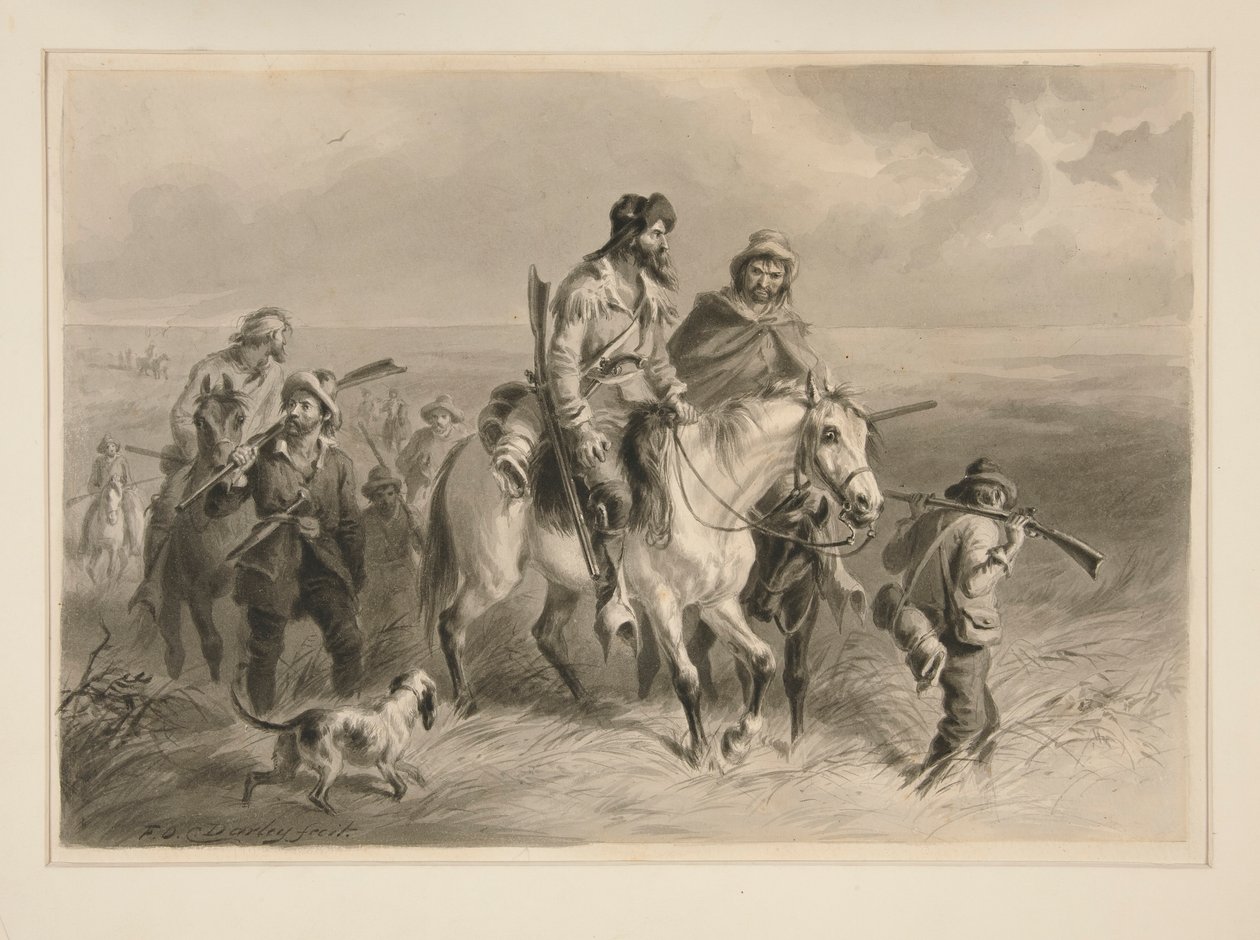 Border Ruffians invaderar Kansas av Felix O. C. Darley