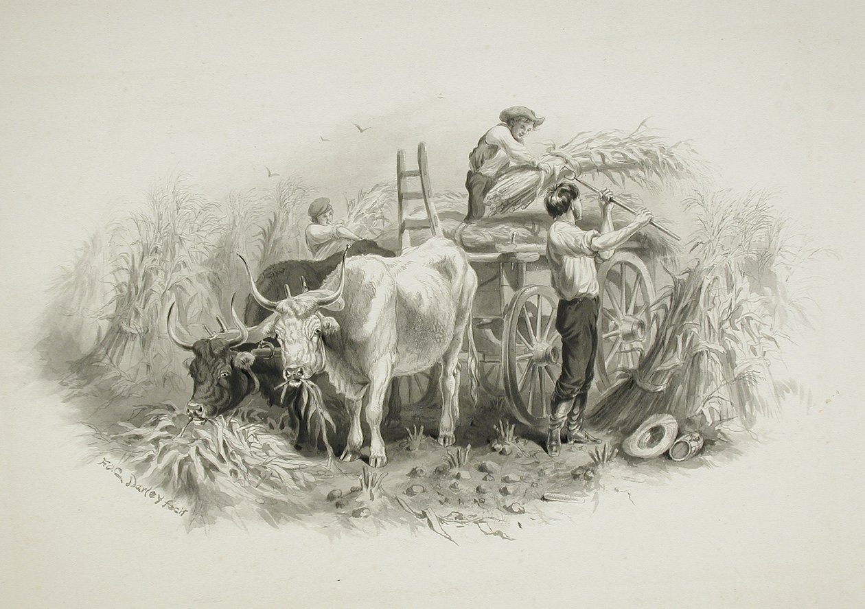 Höskördsscen av Felix Octavius Carr Darley