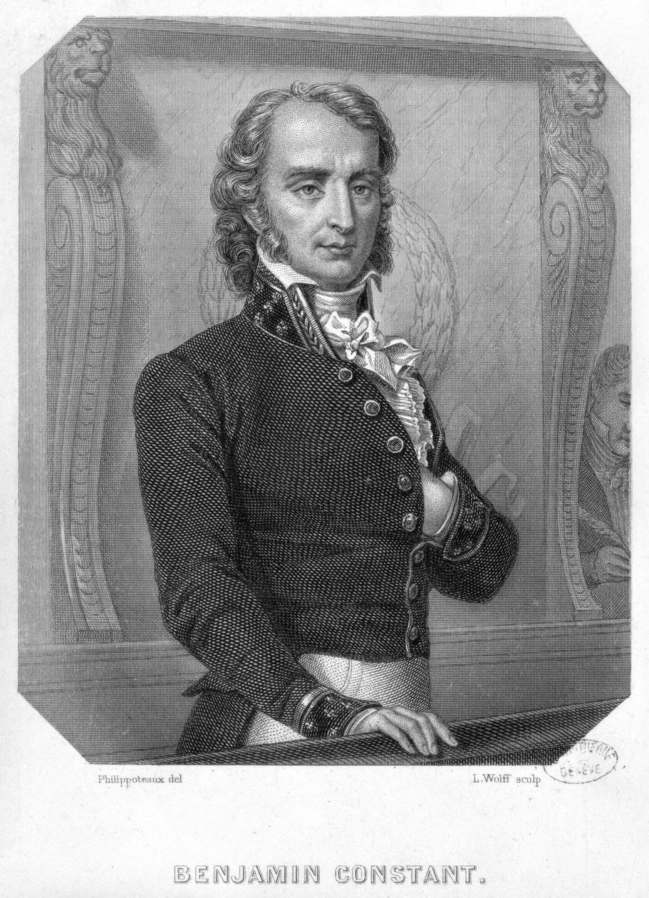 Henri Benjamin Constant de Rebecque (1767-1830) på Tribune av Felix Philippoteaux