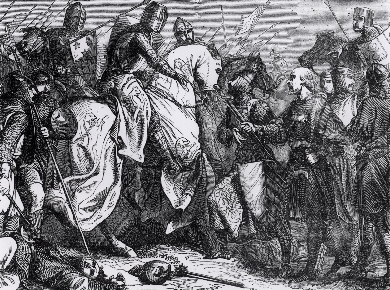 Henrik III (1207-72) vid slaget vid Lewes, 14 maj 1264 av Felix Philippoteaux