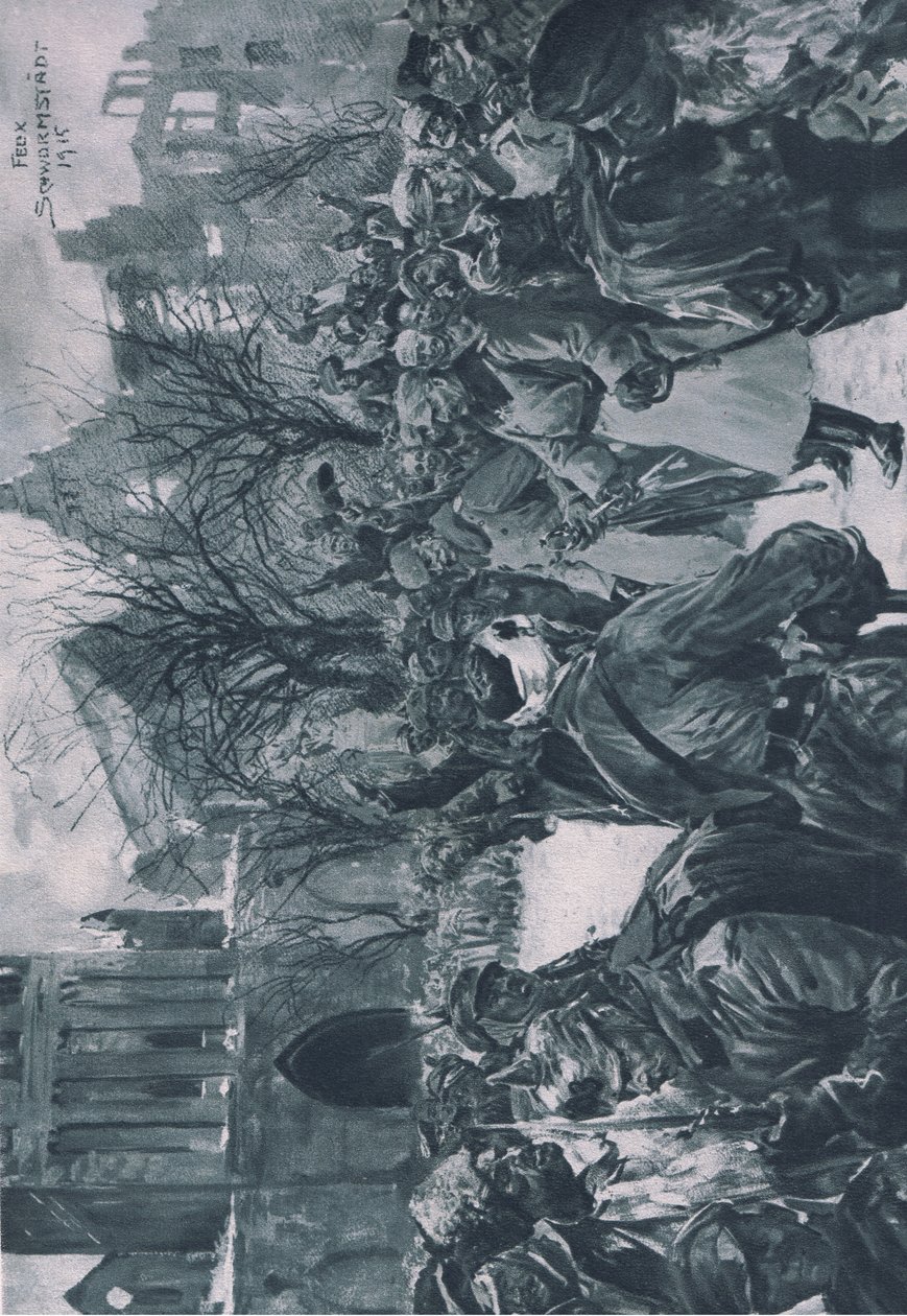 The Emperor in Luck (14 februari 1915), illustration från Hindenburg publicerad av Daterlandischer Derlag C U Weller Berlin av Felix Schwormstadt