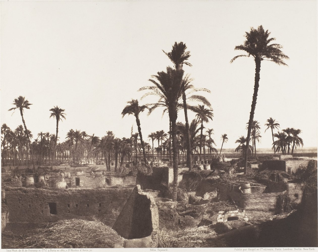 Abâzîz, interiör från en arabisk by av Félix Teynard