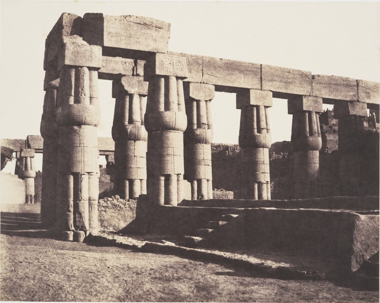 Luxor (Thebe), senare byggnad - gallerier - paralleller av Félix Teynard