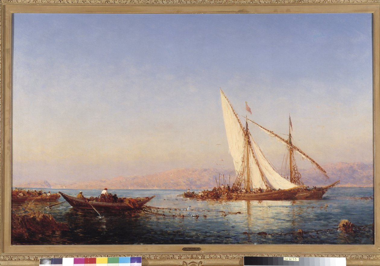 Fiske i Marseille Målning av Felix Ziem (1821-1911) 1911 Obligatoriskt omnämnande: Samlingsstiftelsen angående de Provence, Marseille av Félix Ziem