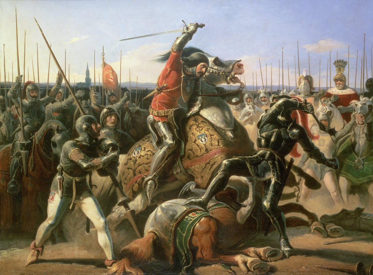 Hertig av Friedland (1583-1634) vid Wallensteins anfall 1632, 1839 av Feodor Dietz