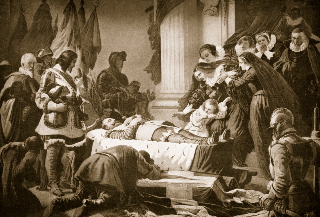 Gustav Adolfs liggande i staten, 1633 av Feodor Dietz