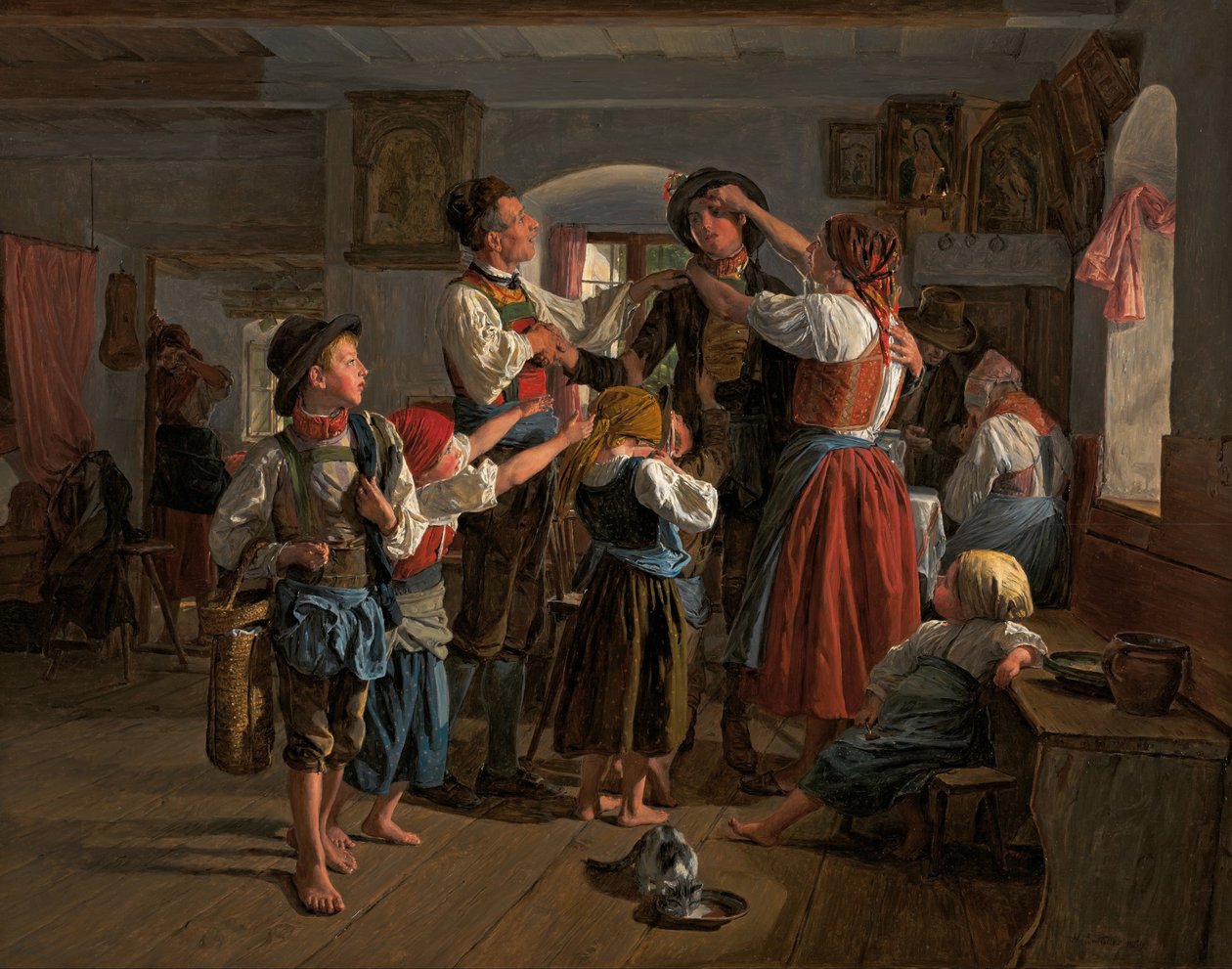 Värnpliktens farväl av Ferdinand Georg Waldmuller