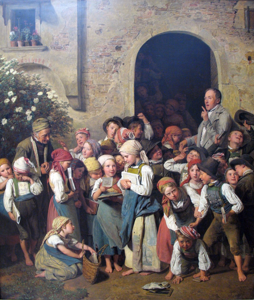 After school av Ferdinand Georg Waldmuller