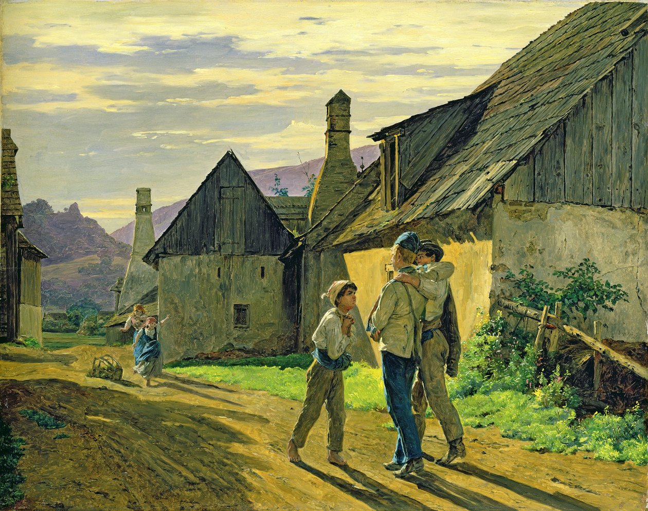 Kommer hem från kriget, 1859 av Ferdinand Georg Waldmuller