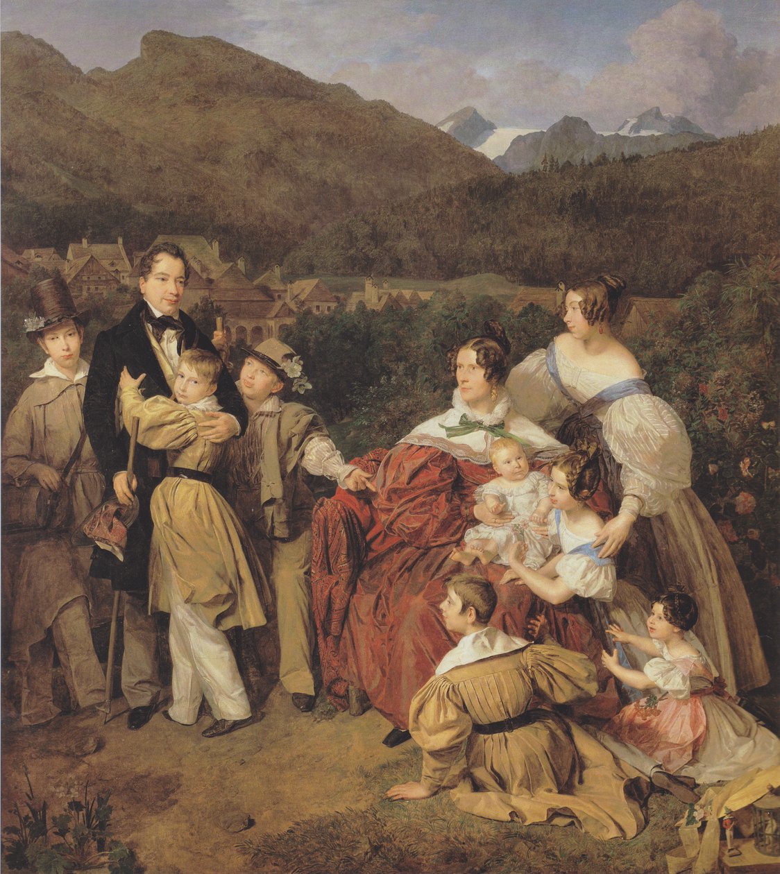 Familj av Dr Josef August Eltz av Ferdinand Georg Waldmuller