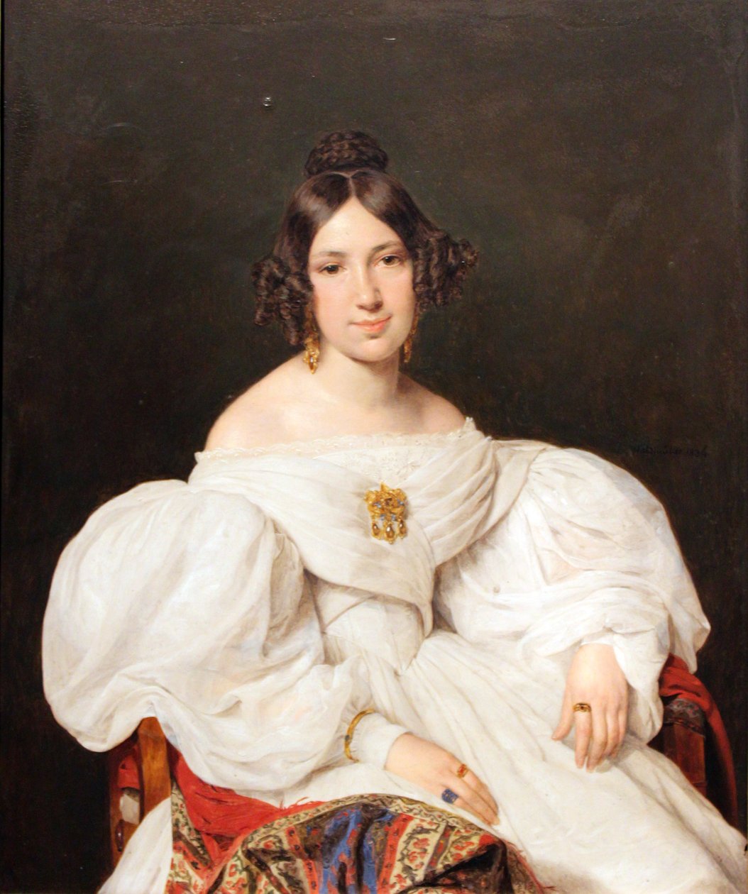 Porträtt av Louise Mayer (född Feldmüller) av Ferdinand Georg Waldmuller