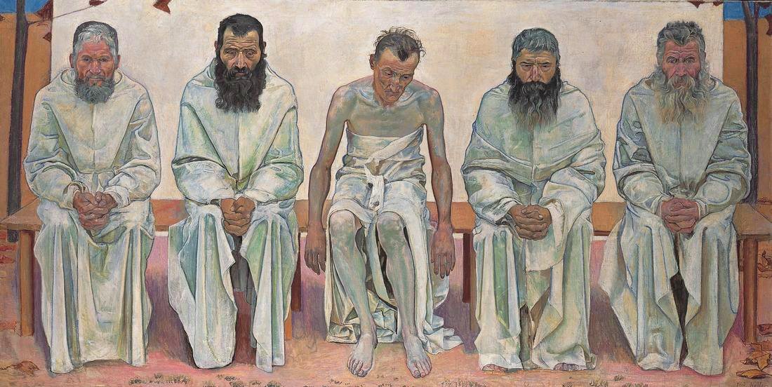  Die Lebensmudenn  av Ferdinand Hodler
