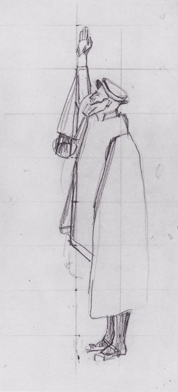  Schworender nach linksn av Ferdinand Hodler