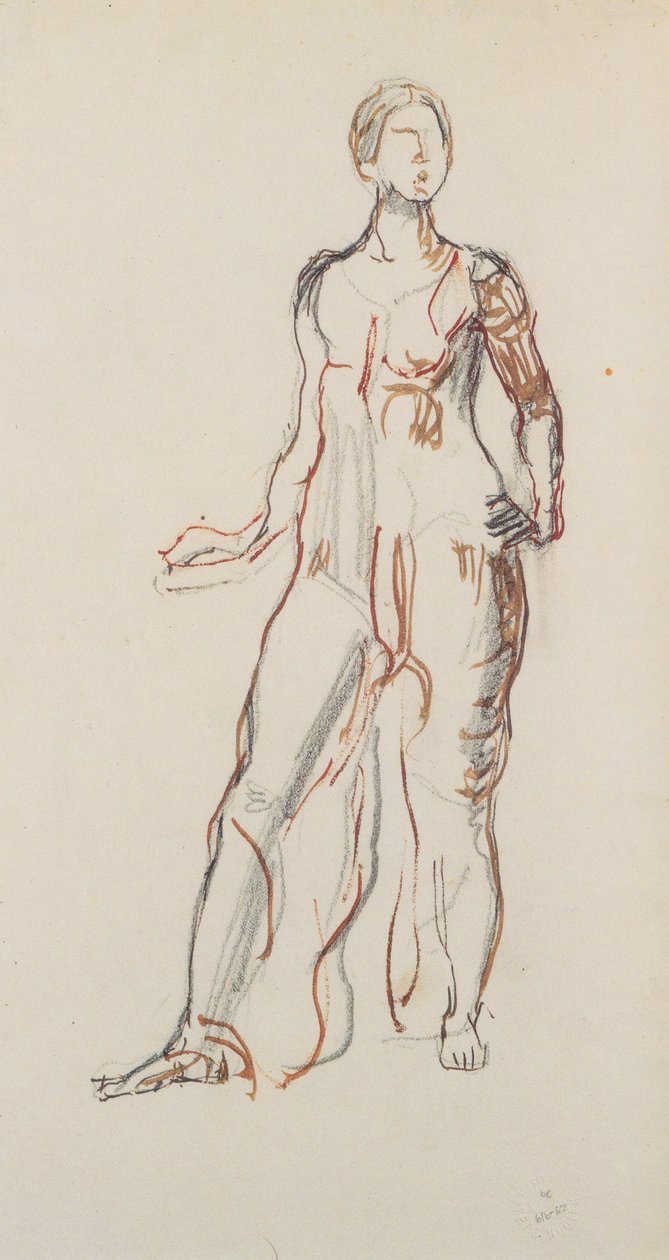  Stehende Gewandfigurn av Ferdinand Hodler