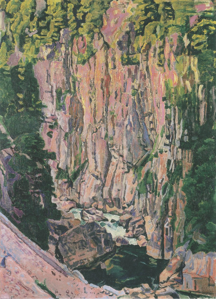 Aareschlucht av Ferdinand Hodler