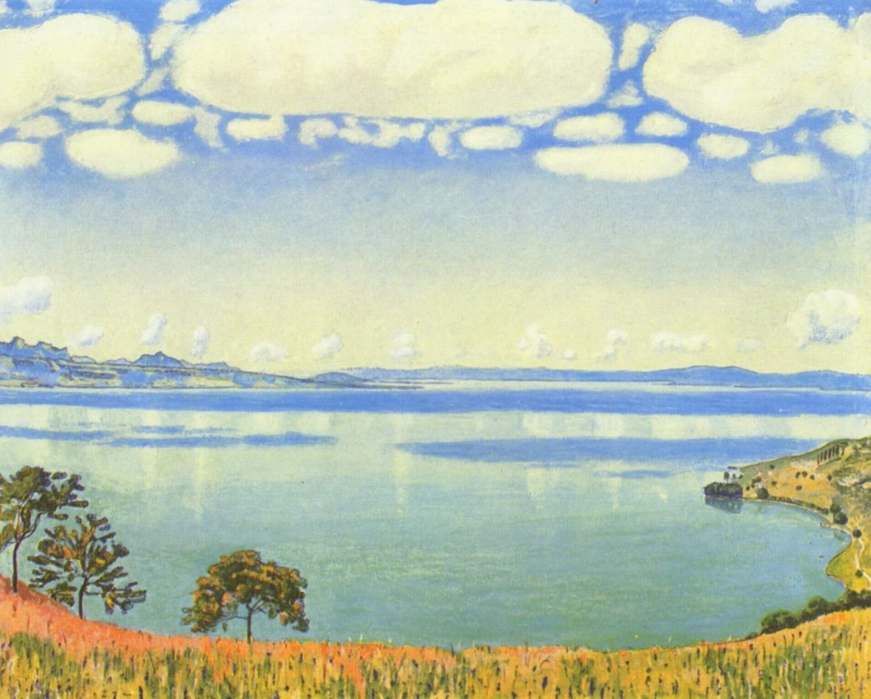 Der Genfer See von Chexbres aus av Ferdinand Hodler