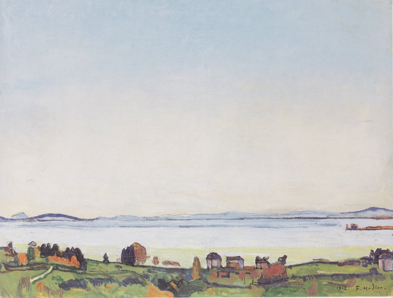 Genèvesjön från Lausanne av Ferdinand Hodler