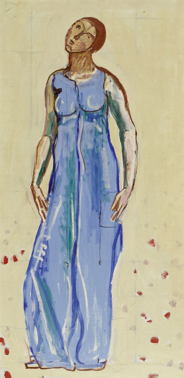 Frauenfigur zu Blick in die Unendlichkeit av Ferdinand Hodler