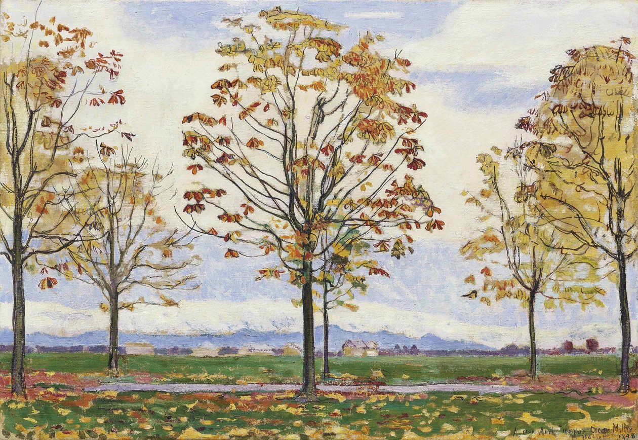 Kastanienallee bei Biberist av Ferdinand Hodler