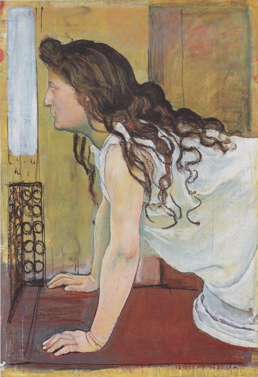 Flicka vid fönstret av Ferdinand Hodler