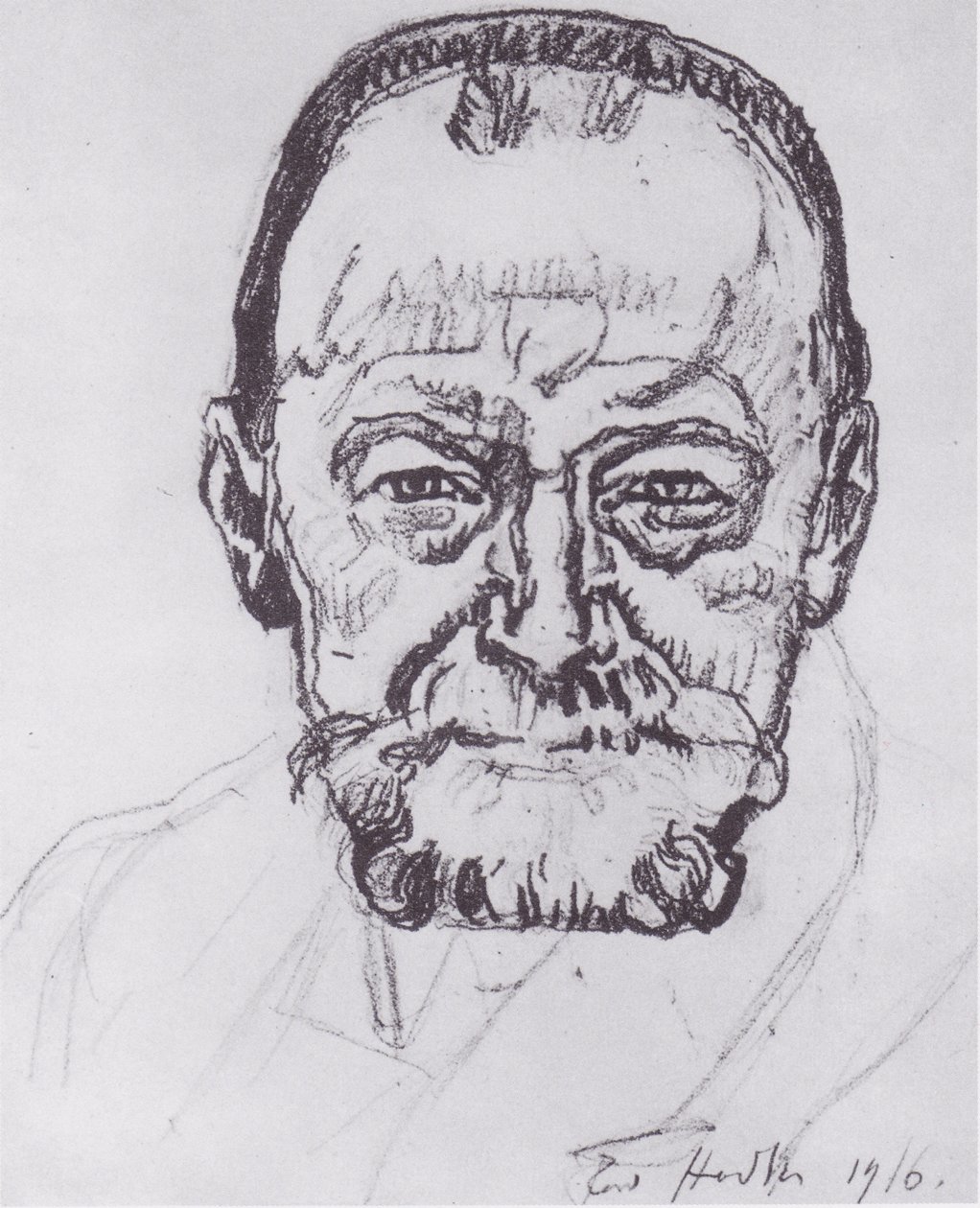 Självporträttstudie av Ferdinand Hodler